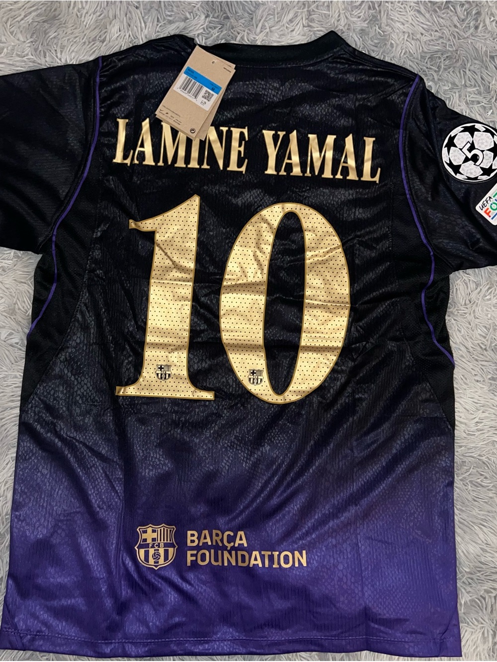 FC Barcelona Lamine Yamal #10 Black & Purple Jersey